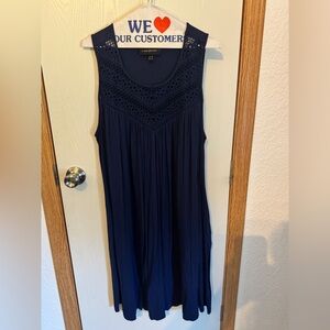 Lane Bryant Navy Sleeveless dress